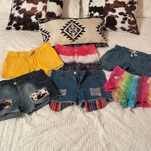 Girls Size 7/8 Medium Jean Short Lot